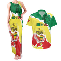 Custom Senegal Beach Soccer 2025 Couples Matching Tank Maxi Dress and Hawaiian Shirt Allez Lions de la Teranga