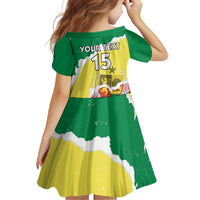 Custom Senegal Beach Soccer 2025 Family Matching Off Shoulder Maxi Dress and Hawaiian Shirt Allez Lions de la Teranga