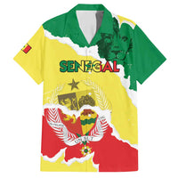 Custom Senegal Beach Soccer 2025 Family Matching Off Shoulder Short Dress and Hawaiian Shirt Allez Lions de la Teranga