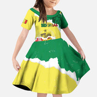 Custom Senegal Beach Soccer 2025 Family Matching Short Sleeve Bodycon Dress and Hawaiian Shirt Allez Lions de la Teranga