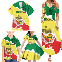 Custom Senegal Beach Soccer 2025 Family Matching Summer Maxi Dress and Hawaiian Shirt Allez Lions de la Teranga