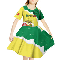 Custom Senegal Beach Soccer 2025 Kid Short Sleeve Dress Allez Lions de la Teranga