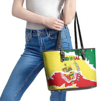 Custom Senegal Beach Soccer 2025 Leather Tote Bag Allez Lions de la Teranga