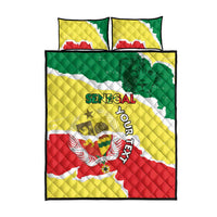 Custom Senegal Beach Soccer 2025 Quilt Bed Set Allez Lions de la Teranga