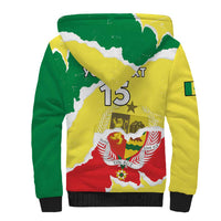 Custom Senegal Beach Soccer 2025 Sherpa Hoodie Allez Lions de la Teranga