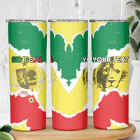 Custom Senegal Beach Soccer 2025 Skinny Tumbler Allez Lions de la Teranga