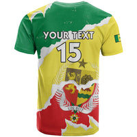 Custom Senegal Beach Soccer 2025 T Shirt Allez Lions de la Teranga