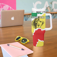 Custom Senegal Beach Soccer 2025 Tumbler With Handle Allez Lions de la Teranga