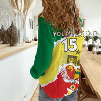 Custom Senegal Beach Soccer 2025 Women Casual Shirt Allez Lions de la Teranga