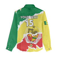 Custom Senegal Beach Soccer 2025 Women Casual Shirt Allez Lions de la Teranga