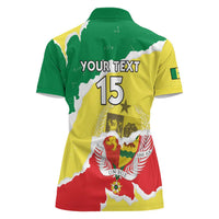 Custom Senegal Beach Soccer 2025 Women Polo Shirt Allez Lions de la Teranga