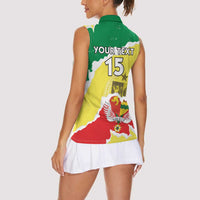 Custom Senegal Beach Soccer 2025 Women Sleeveless Polo Shirt Allez Lions de la Teranga