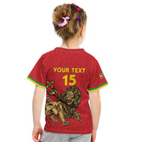 Custom Ethiopia Football Kid T Shirt Come On Walia Ibex