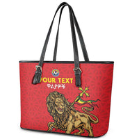 Custom Ethiopia Football Leather Tote Bag Come On Walia Ibex