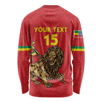 Custom Ethiopia Football Long Sleeve Shirt Come On Walia Ibex