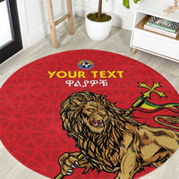Custom Ethiopia Football Round Carpet Come On Walia Ibex