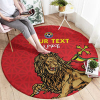 Custom Ethiopia Football Round Carpet Come On Walia Ibex