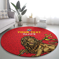 Custom Ethiopia Football Round Carpet Come On Walia Ibex
