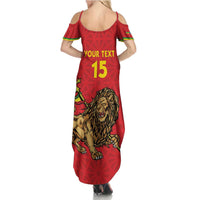 Custom Ethiopia Football Summer Maxi Dress Come On Walia Ibex