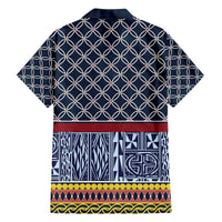 Toghu Bamenda Family Matching Off The Shoulder Long Sleeve Dress and Hawaiian Shirt Cameroon North West Traditional Pattern