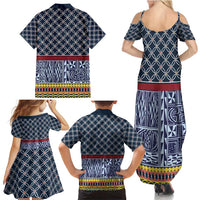 Toghu Bamenda Family Matching Summer Maxi Dress and Hawaiian Shirt Cameroon North West Traditional Pattern