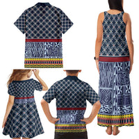 Toghu Bamenda Family Matching Tank Maxi Dress and Hawaiian Shirt Cameroon North West Traditional Pattern