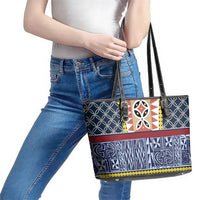 Toghu Bamenda Leather Tote Bag Cameroon North West Traditional Pattern