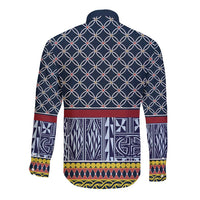 Toghu Bamenda Long Sleeve Button Shirt Cameroon North West Traditional Pattern
