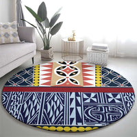 Toghu Bamenda Round Carpet Cameroon North West Traditional Pattern