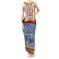 Toghu Bamenda Tank Maxi Dress Cameroon North West Traditional Pattern