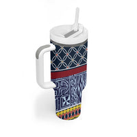 Toghu Bamenda Tumbler With Handle Cameroon North West Traditional Pattern