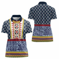 Toghu Bamenda Women Polo Shirt Cameroon North West Traditional Pattern