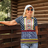 Toghu Bamenda Women Polo Shirt Cameroon North West Traditional Pattern