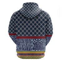 Toghu Bamenda Zip Hoodie Cameroon North West Traditional Pattern