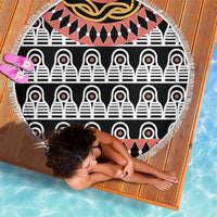 Cameroon Toghu Traditional Pattern Beach Blanket