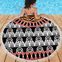 Cameroon Toghu Traditional Pattern Beach Blanket