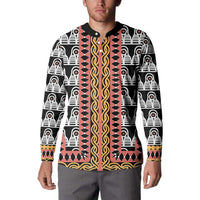 Cameroon Toghu Traditional Pattern Button Sweatshirt