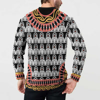 Cameroon Toghu Traditional Pattern Button Sweatshirt