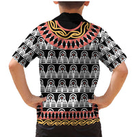 Cameroon Toghu Traditional Pattern Family Matching Mermaid Dress and Hawaiian Shirt