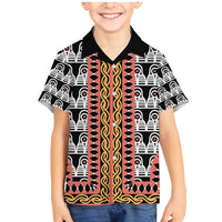 Cameroon Toghu Traditional Pattern Family Matching Mermaid Dress and Hawaiian Shirt