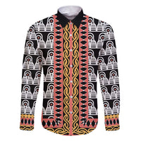 Cameroon Toghu Traditional Pattern Family Matching Short Sleeve Bodycon Dress and Hawaiian Shirt