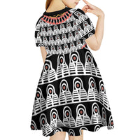 Cameroon Toghu Traditional Pattern Kid Short Sleeve Dress