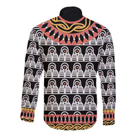 Cameroon Toghu Traditional Pattern Long Sleeve Button Shirt