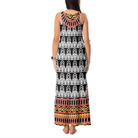 Cameroon Toghu Traditional Pattern Tank Maxi Dress