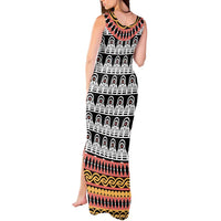 Cameroon Toghu Traditional Pattern Tank Maxi Dress