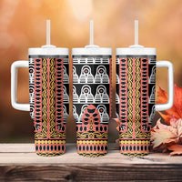 Cameroon Toghu Traditional Pattern Tumbler With Handle
