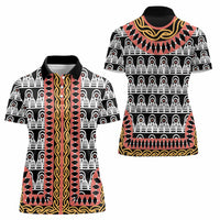 Cameroon Toghu Traditional Pattern Women Polo Shirt