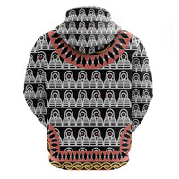 Cameroon Toghu Traditional Pattern Zip Hoodie