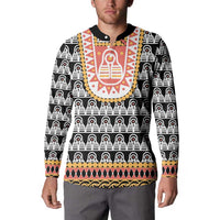 Cameroon Traditional Button Sweatshirt Toghu Pattern