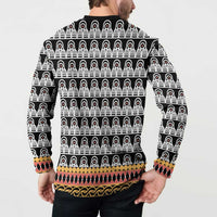 Cameroon Traditional Button Sweatshirt Toghu Pattern